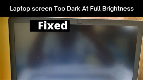 Laptop screen gone very dark .
